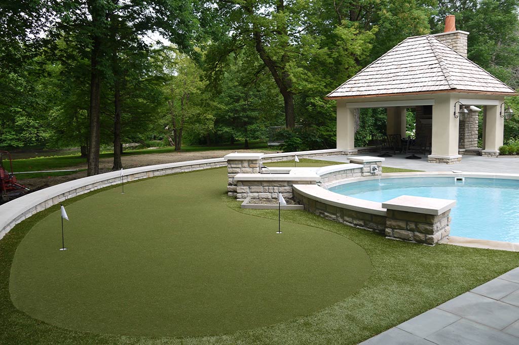 Backyard completion green